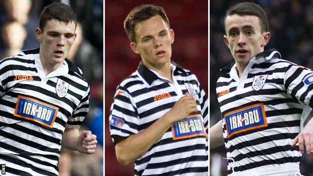 Andrew Robertson, Lawrence Shankland and Aidan Connelly