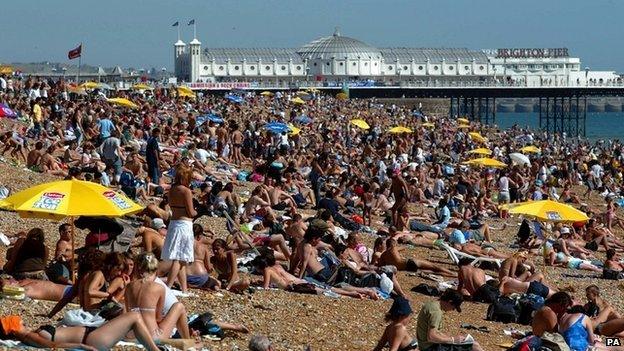 Brighton beach (Image: PA)