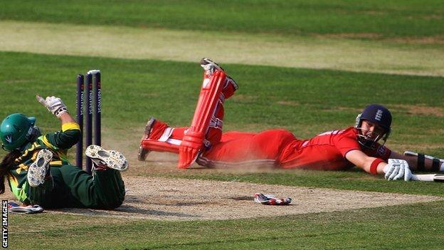 Arran Brindle is run out off the last ball of the second match