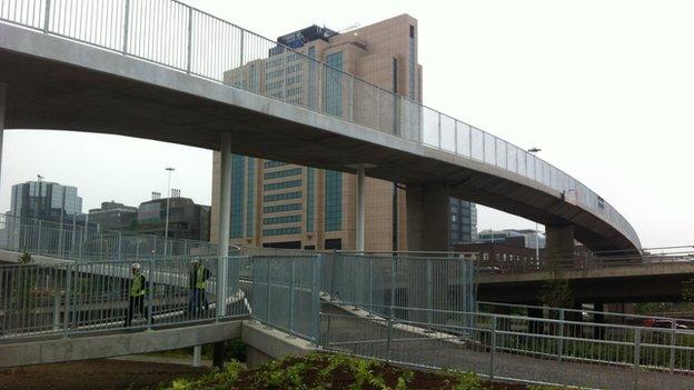 The completed bridge