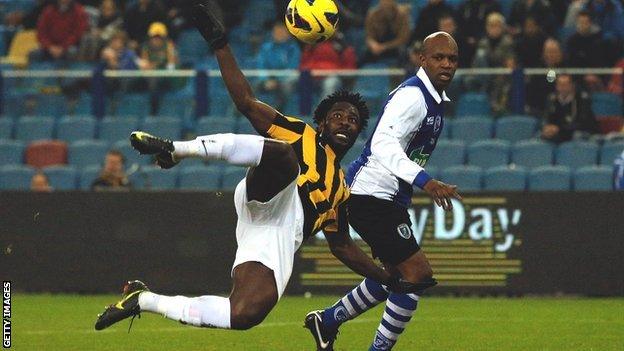 Wilfried Bony in action for Vitesse Arnhem