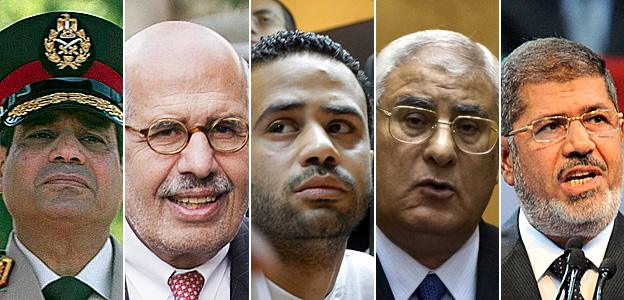 Gen Abdel Fattah al-Sisi; Mohamed ElBaradei; Mahmoud Badr; Adly Mansour; Mohammed Morsi