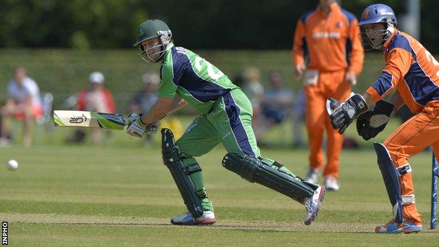 Ed Joyce scored 96 runs for Ireland against the Netherlands