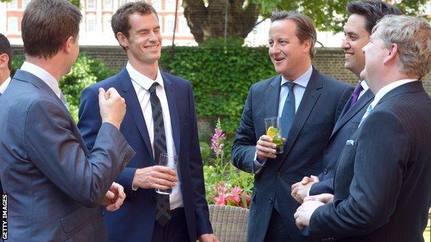 Andy Murray with the Prime Minister