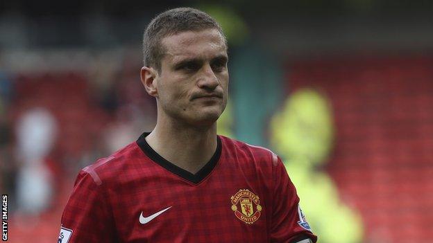 Manchester United defender Nemanja Vidic