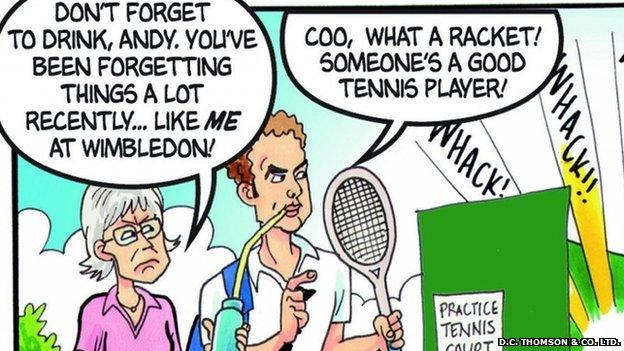 Andy Murray appearing in the Beano