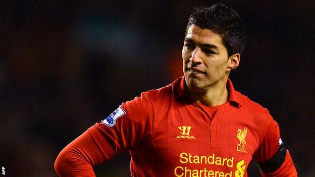 Liverpool striker Luis Suarez