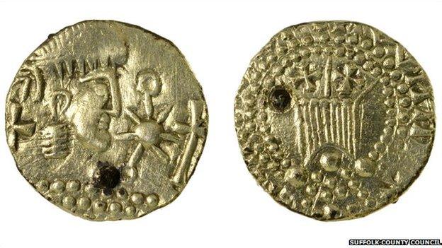 Pale gold Anglo-Saxon shilling