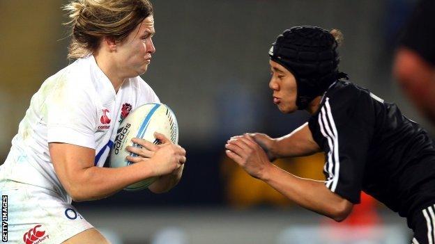 England try scorer Marlie Packer (left)