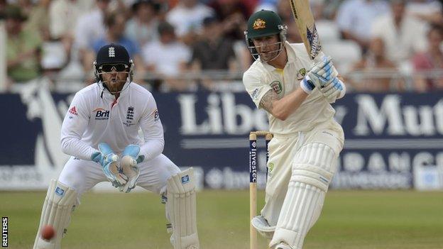 Australia captain Michael Clarke (right)