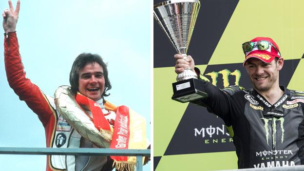 Barry Sheene and Cal Crutchlow