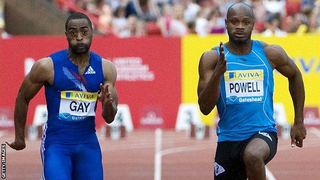 Tyson Gay and Asafa Powell