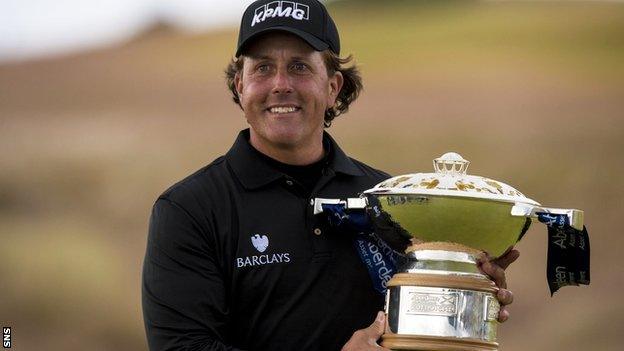 Scottish Open winner Phil Mickelson