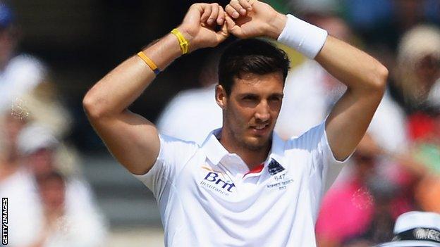 England bowler Steven Finn