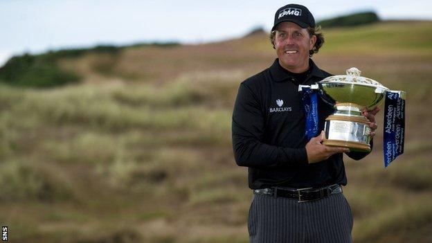 Scottish Open champion Phil Mickelson