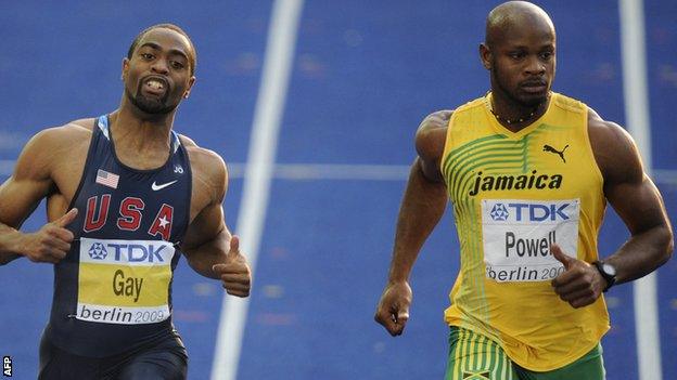 Tyson Gay and Asafa Powell