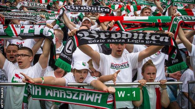 Legia Warsaw fans