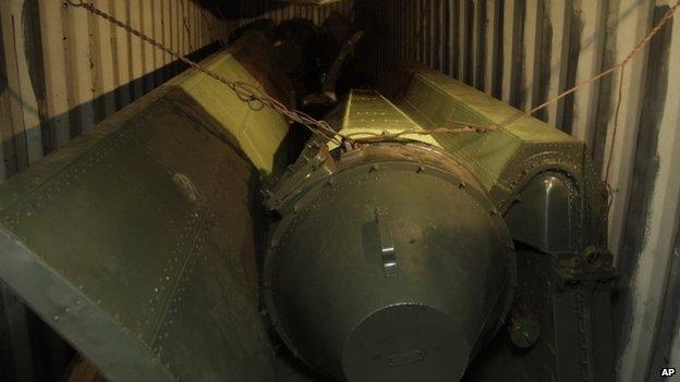 Military equipment in containers aboard a North Korean-flagged ship on the Panamanian coast