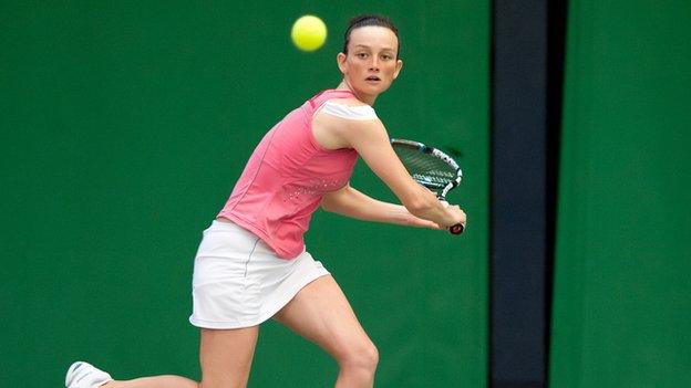 Deaf tennis player Catherine Fletcher