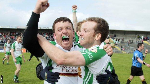 London pair Sean Kelly and Danny Ryan celebrate after beating Leitrim