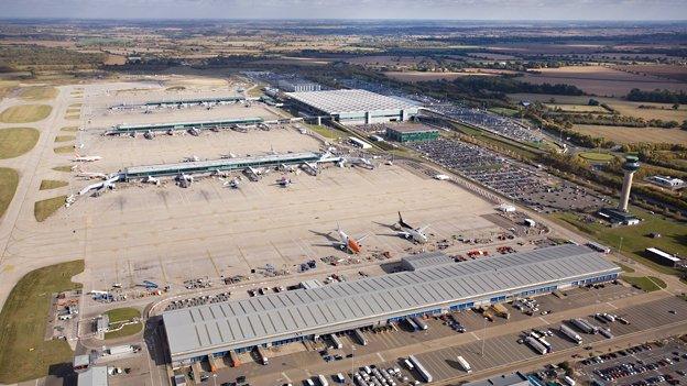 Aerial view of Stansted Airport, Essex