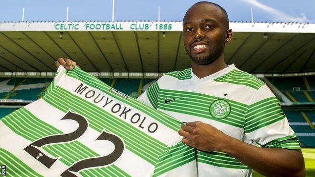 Celtic defender Steven Mouyokolo