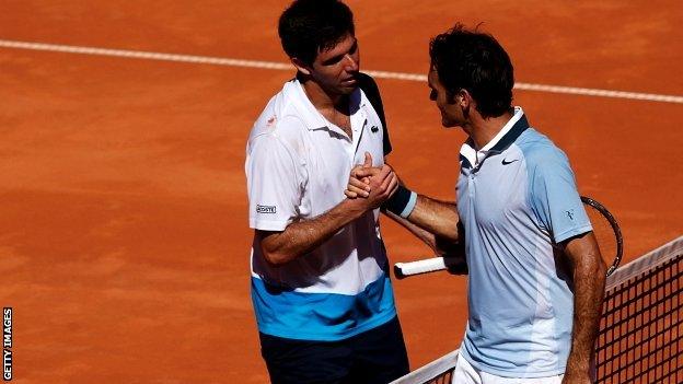 Federico Delbonis and Roger Federer