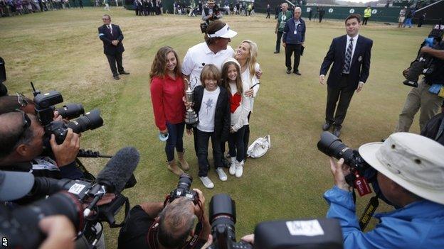 Phil Mickelson and his family