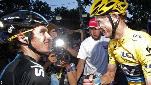 Geraint Thomas and Chris Froome