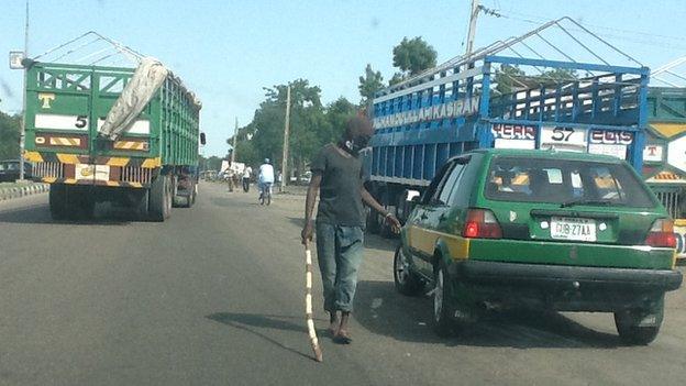 Vigilante checkpoint in Maiduguri