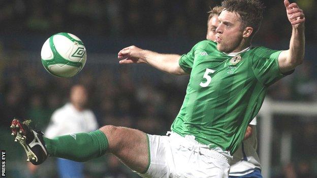 Stephen Craigan in action for Northern Ireland