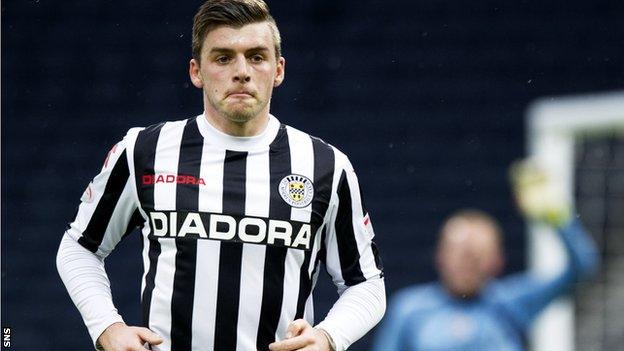 Graham Carey in action for St Mirren