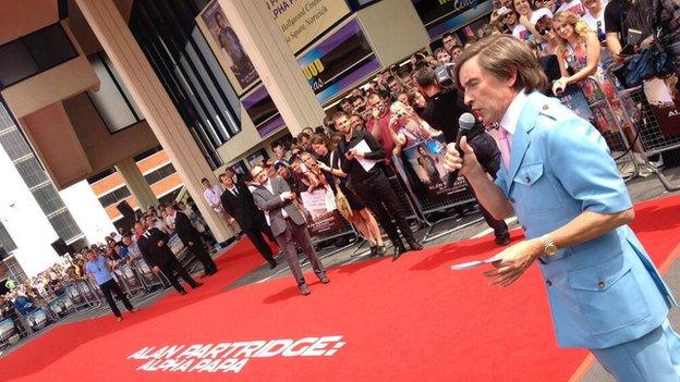 Steve Coogan as Alan Partridge at Anglia Square, Norfolk for Alpha Papa premiere