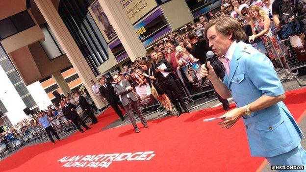 Steve Coogan as Alan Partridge at Anglia Square, Norfolk for Alpha Papa premiere