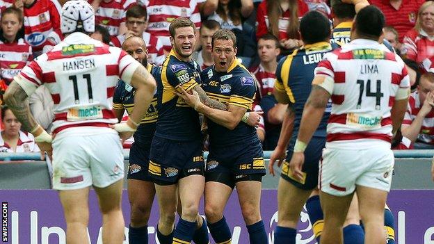 Leeds Rhinos beat Wigan Warriors in 2012