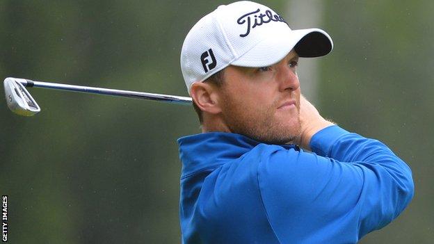 Michael Hoey watches his ball during the final round