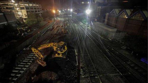 The work at Nottingham station