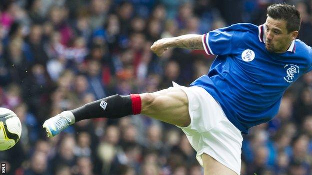 Nacho Novo guests for Rangers in a charity match