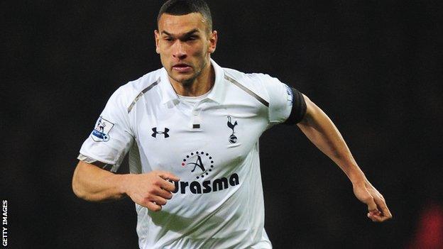 Steven Caulker in action for Tottenham