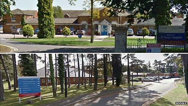 Cransley Hospice (top) at St Mary's Hospital in Kettering and Cynthia Spencer Hospice (bottom) in Northampton