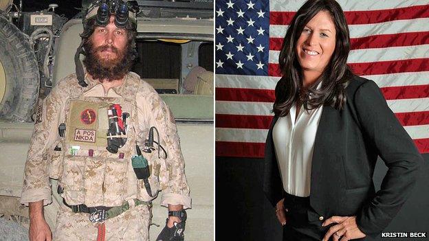 Chris Beck in Iraq, and as Kristin