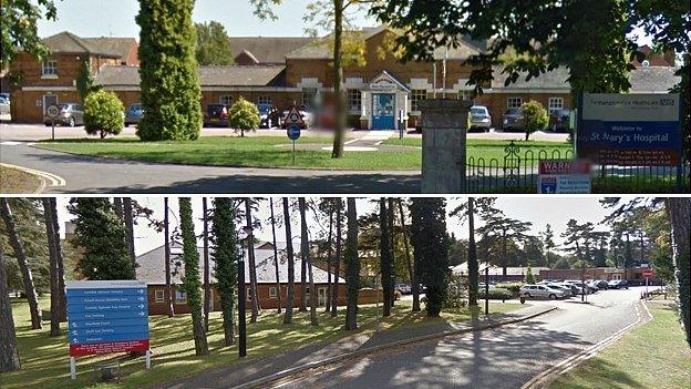 Cransley Hospice (top) at St Mary's Hospital in Kettering and Cynthia Spencer Hospice (bottom) in Northampton