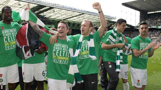 Celtic celebrate their title