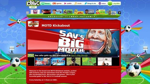 Match of The Day Kickabout website