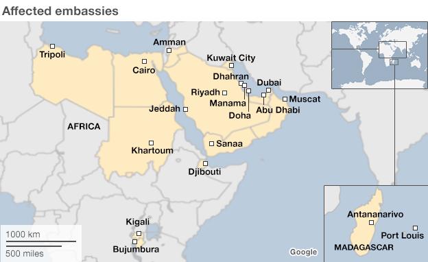 Embassy map