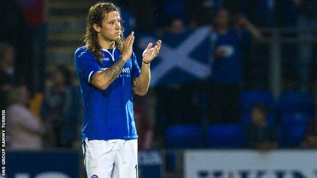 St Johnstone striker Stevie May