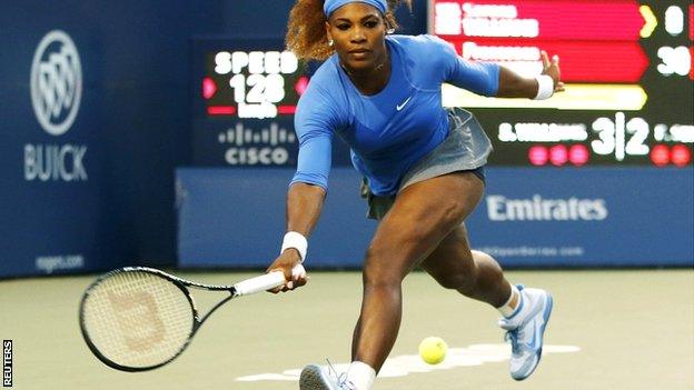 Serena Williams in Rogers Cup action