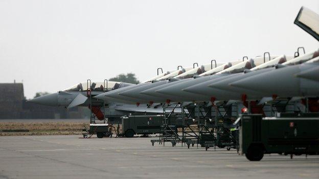 Eurofigher Typhoon aircraft