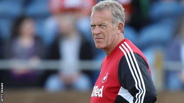 Swansea City coach Alan Curtis