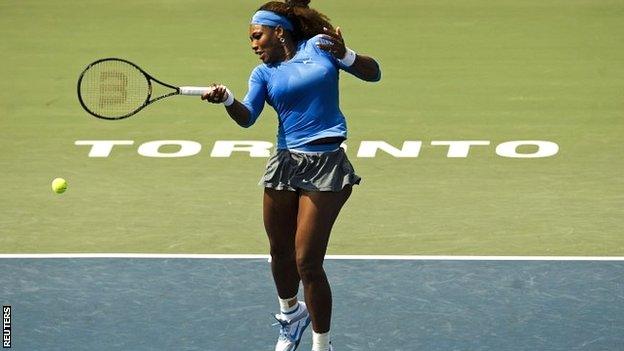 Serena Williams in Rogers Cup action